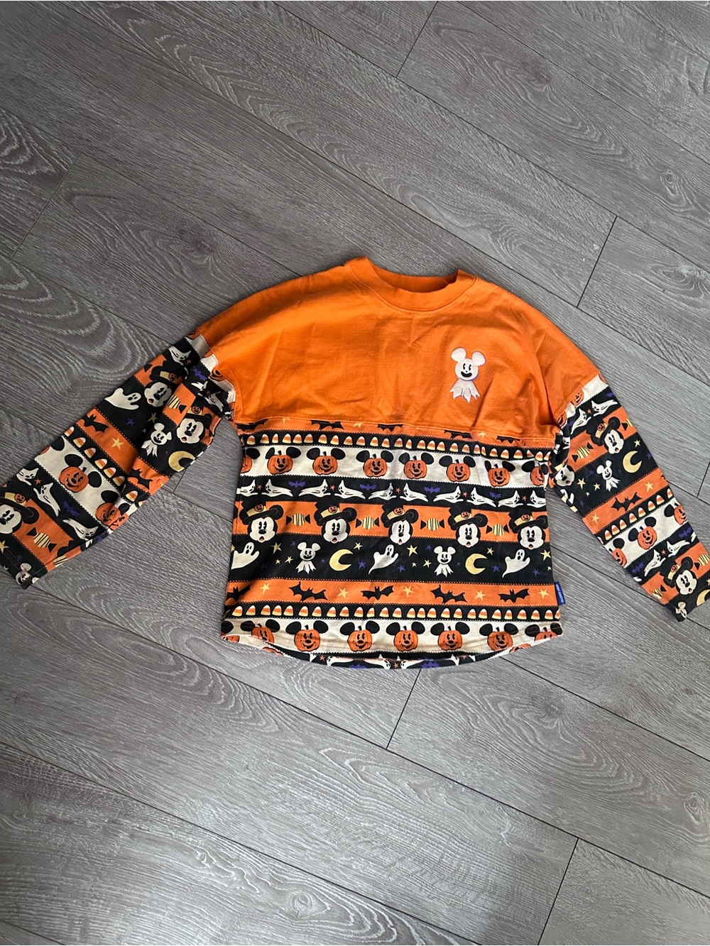 Disney Halloween Mickey Mouse Little Boo Fair Isle Spirt Jersey Pullover